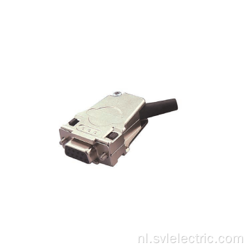D-sub 9 pin 45 graden vrouwelijke connector